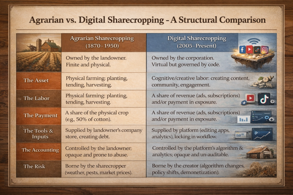  Agrarian vs. Digital Sharecropping - A Structural Comparison